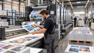 Machine d’impression industrielle utilisée pour évaluer le coût global d’un équipement