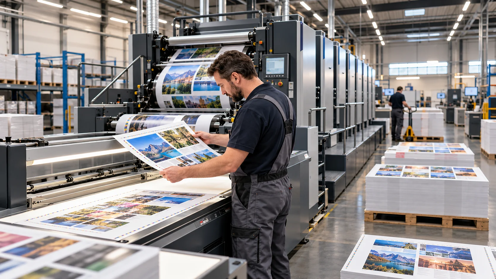 Machine d’impression industrielle utilisée pour évaluer le coût global d’un équipement